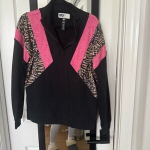 Beach Riot Pink and Black Patterned Sweater